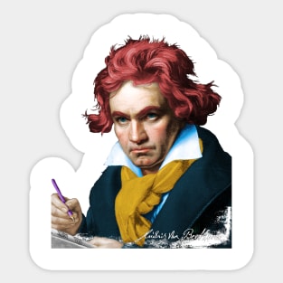 Ludwig van Beethoven Mothers Day Sticker